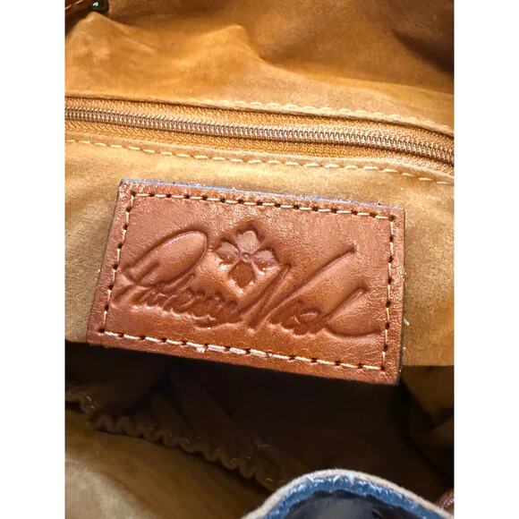 Patricia Nash Leather Drawstring Bucket Floral Backpack Purse Soft Lined Pockets - Picture 3 of 16